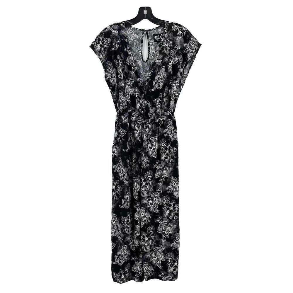 Hell Bunny Kasumi Jumpsuit Black S Wide Leg Snake Emo Mall Goth Grunge Witchy